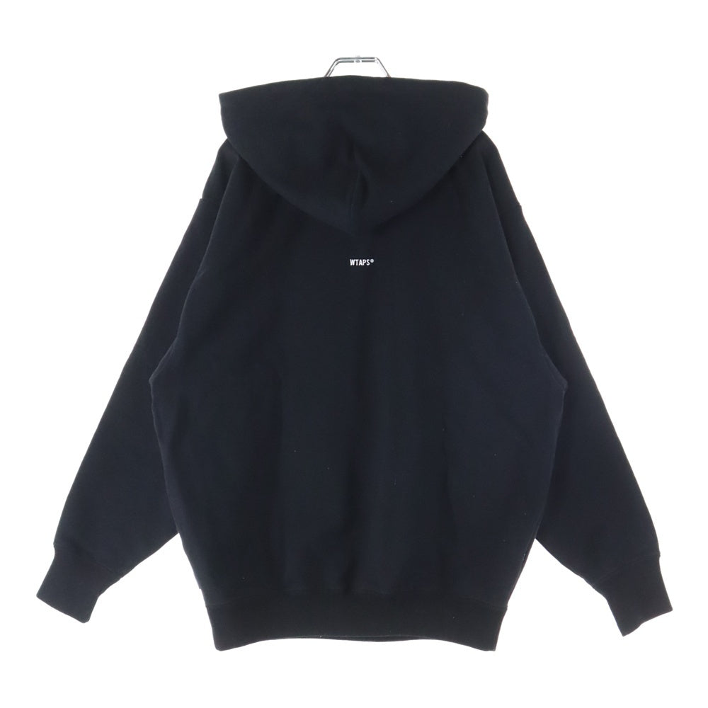 WTAPS(ダブルタップス) 25SS WTAPS SIGN HOODIE フロントロゴパッチ プルオーバーパーカー スウェットフーディ ブラック 251ATDT-CSM02