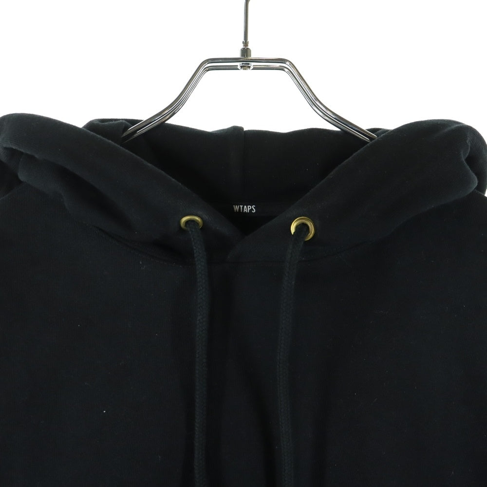 WTAPS(ダブルタップス) 25SS WTAPS SIGN HOODIE フロントロゴパッチ プルオーバーパーカー スウェットフーディ ブラック 251ATDT-CSM02