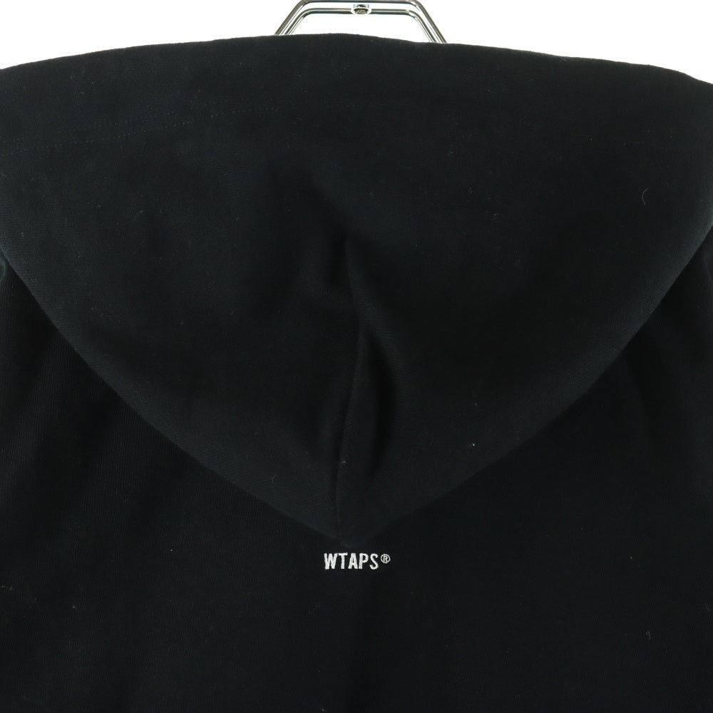 WTAPS(ダブルタップス) 25SS WTAPS SIGN HOODIE フロントロゴパッチ プルオーバーパーカー スウェットフーディ ブラック 251ATDT-CSM02