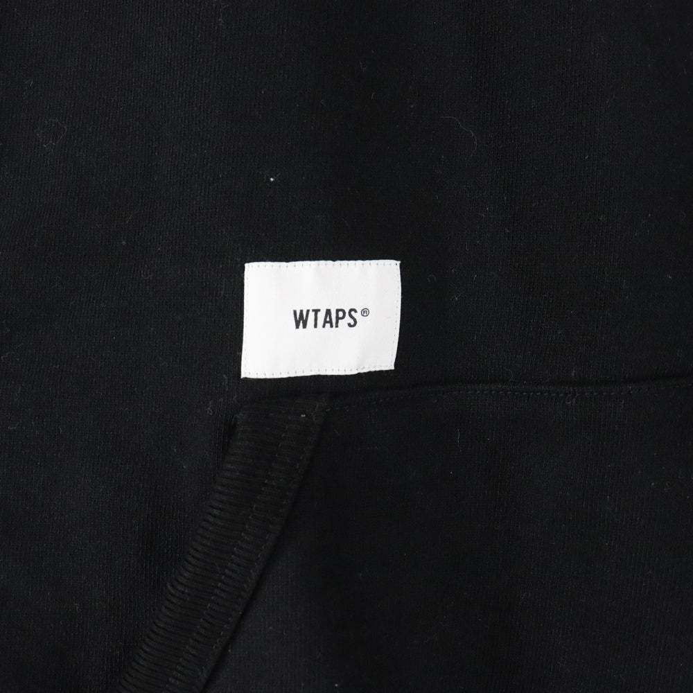 WTAPS(ダブルタップス) 25SS WTAPS SIGN HOODIE フロントロゴパッチ プルオーバーパーカー スウェットフーディ ブラック 251ATDT-CSM02