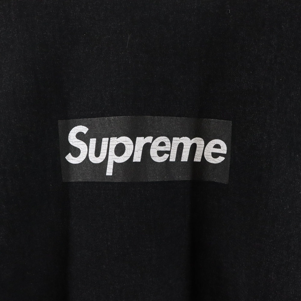 SUPREME(シュプリーム) 25SS Washed Box Logo Crewneck ウォッシュドボックスロゴ クルーネック スウェットトレーナー ブラック