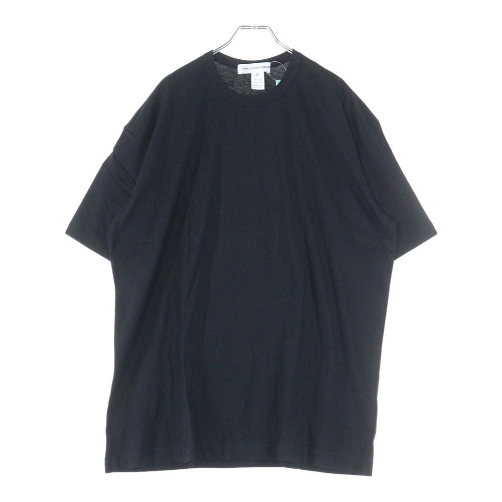 COMME des GARCONS SHIRT(コムデギャルソンシャツ) 23SS S/Sロゴ コットンジャージ クルーネック 半袖Tシャツ カットソー ブラック FK-T015