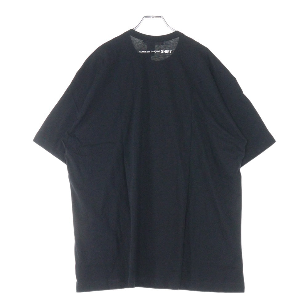 COMME des GARCONS SHIRT(コムデギャルソンシャツ) 23SS S/Sロゴ コットンジャージ クルーネック 半袖Tシャツ カットソー ブラック FK-T015