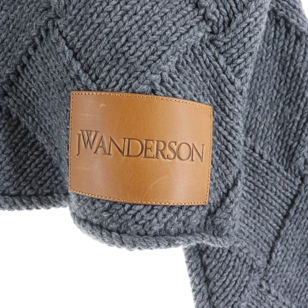 J.W.ANDERSON(ジェー ダブリュー アンダーソン) リブ編み ショート丈 ニットセーター グレー レディース