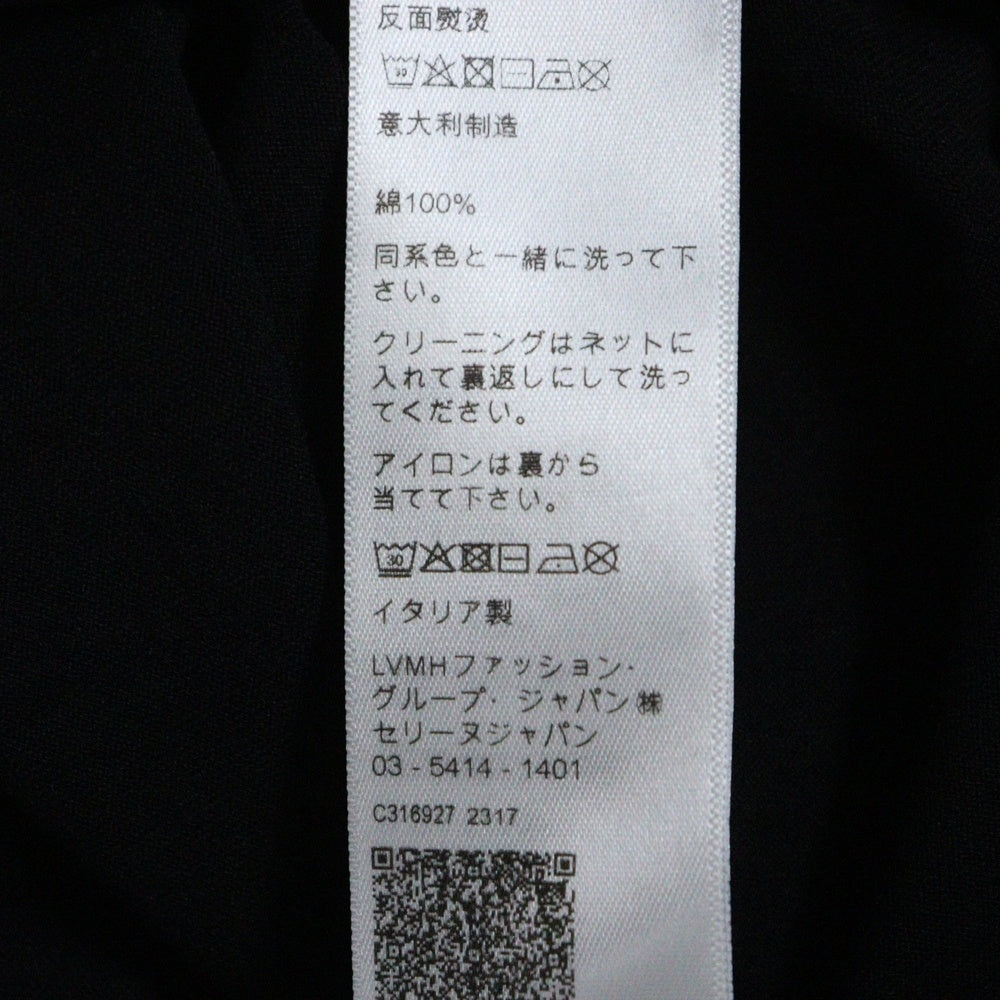 CELINE(セリーヌ) ラインストーンデザイン クルーネック半袖Tシャツ ブラック 2X98H671Q