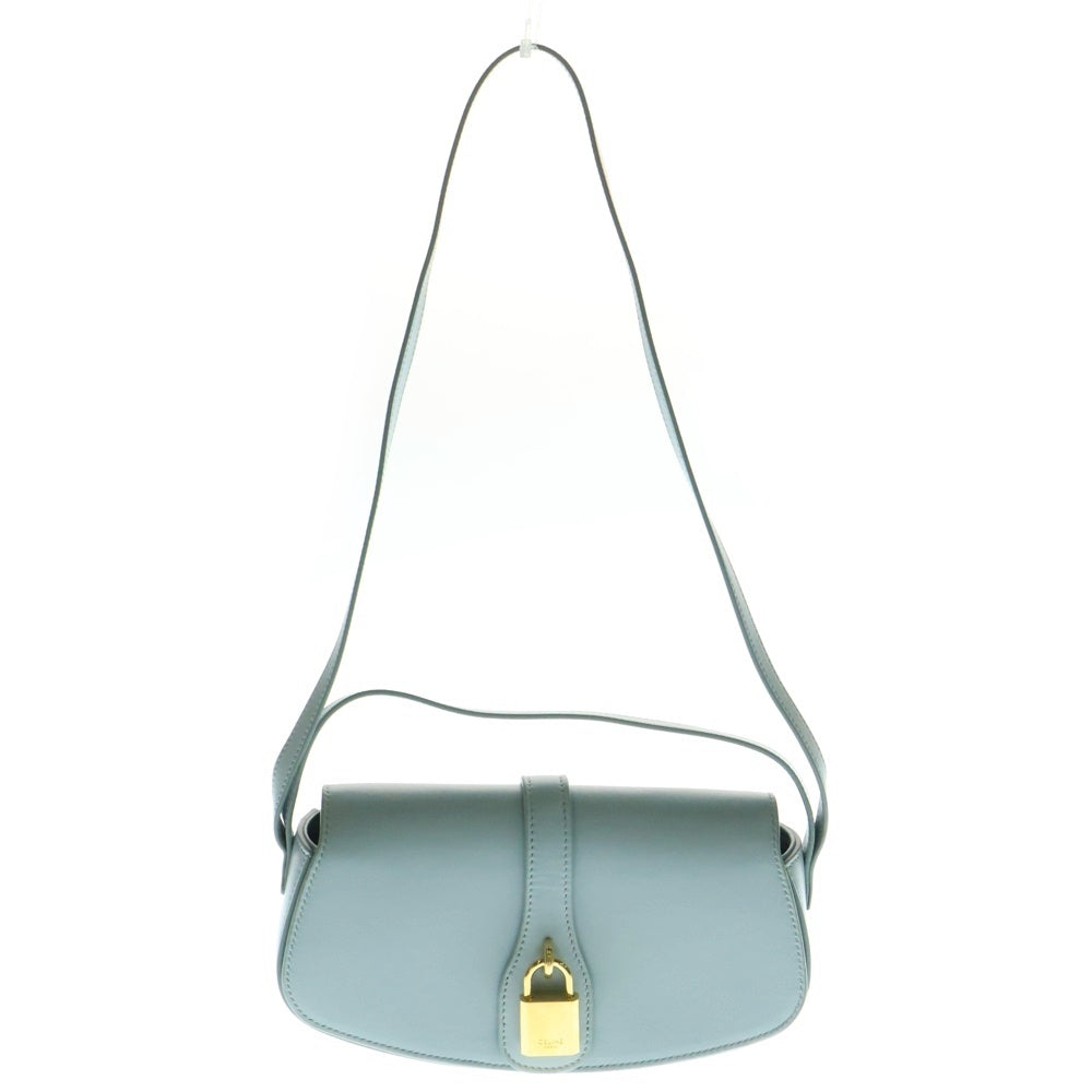 CELINE(セリーヌ) タブー レザー 2WAY ショルダーバッグ 肩掛け トート ハンド ゴールド カデナ ブルー