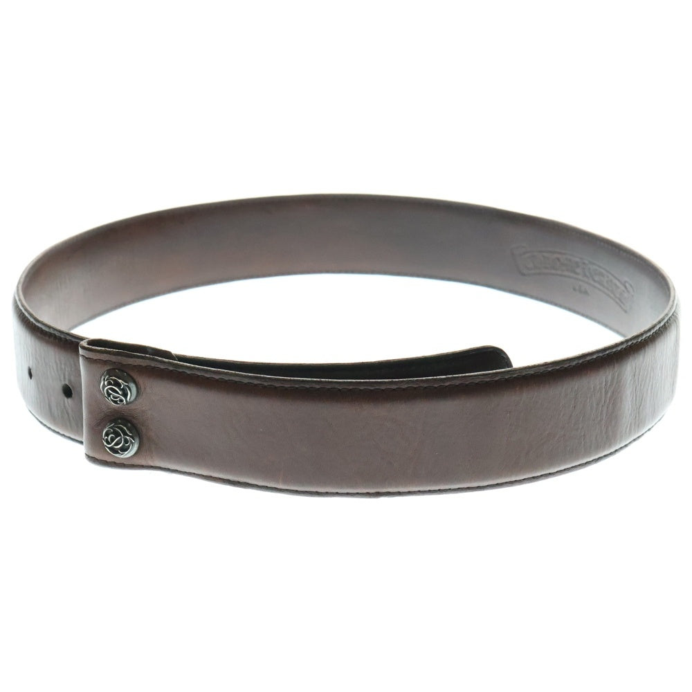 CHROME HEARTS(クロムハーツ) 1.5 STRAP 1.5inch フローラルリベッツ レザーベルト ブラウン