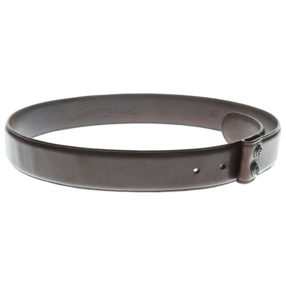 CHROME HEARTS(クロムハーツ) 1.5 STRAP 1.5inch フローラルリベッツ レザーベルト ブラウン