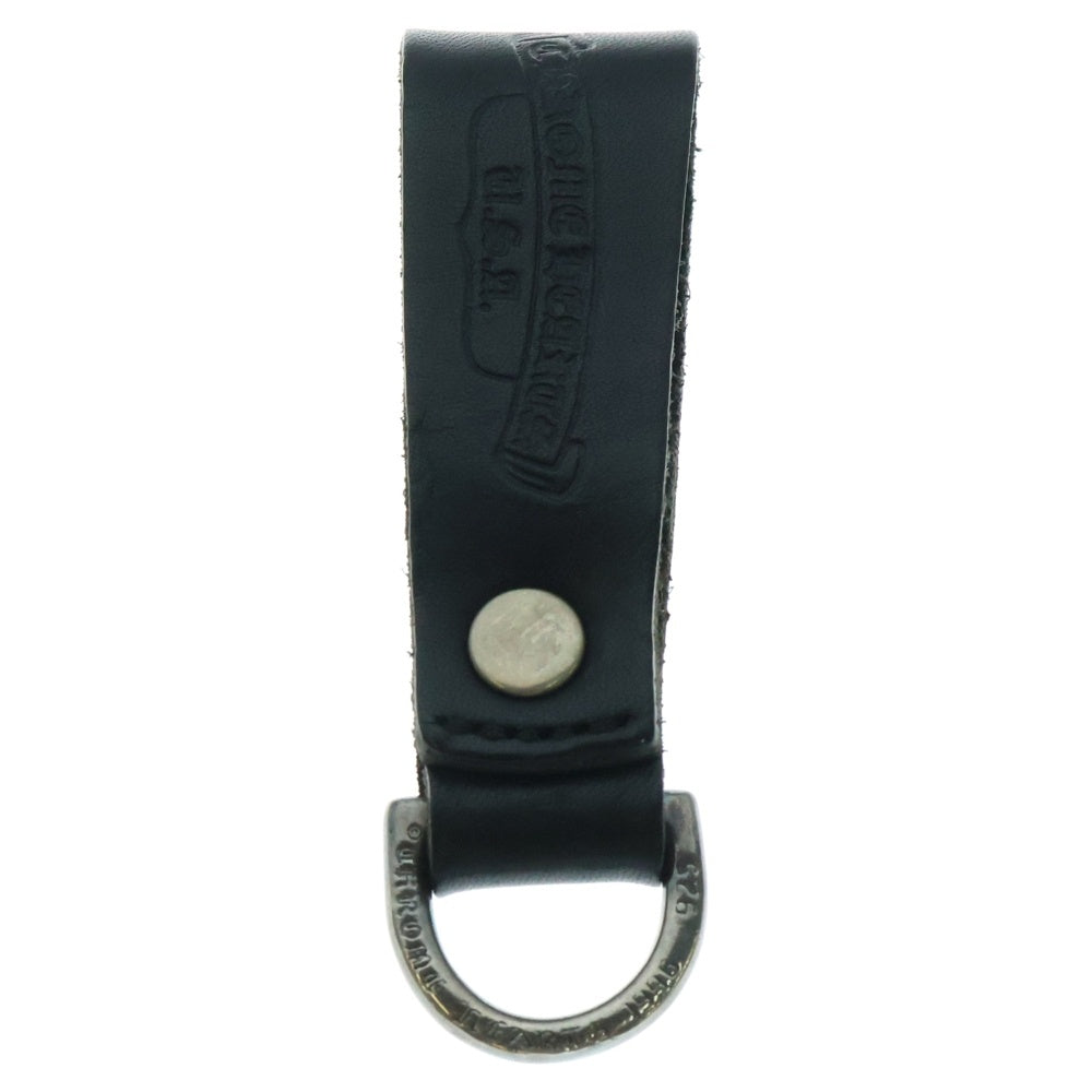 CHROME HEARTS(クロムハーツ) BELT LOOP D RING Dリング クロスボールベルトループ ブラック/シルバー BCA415