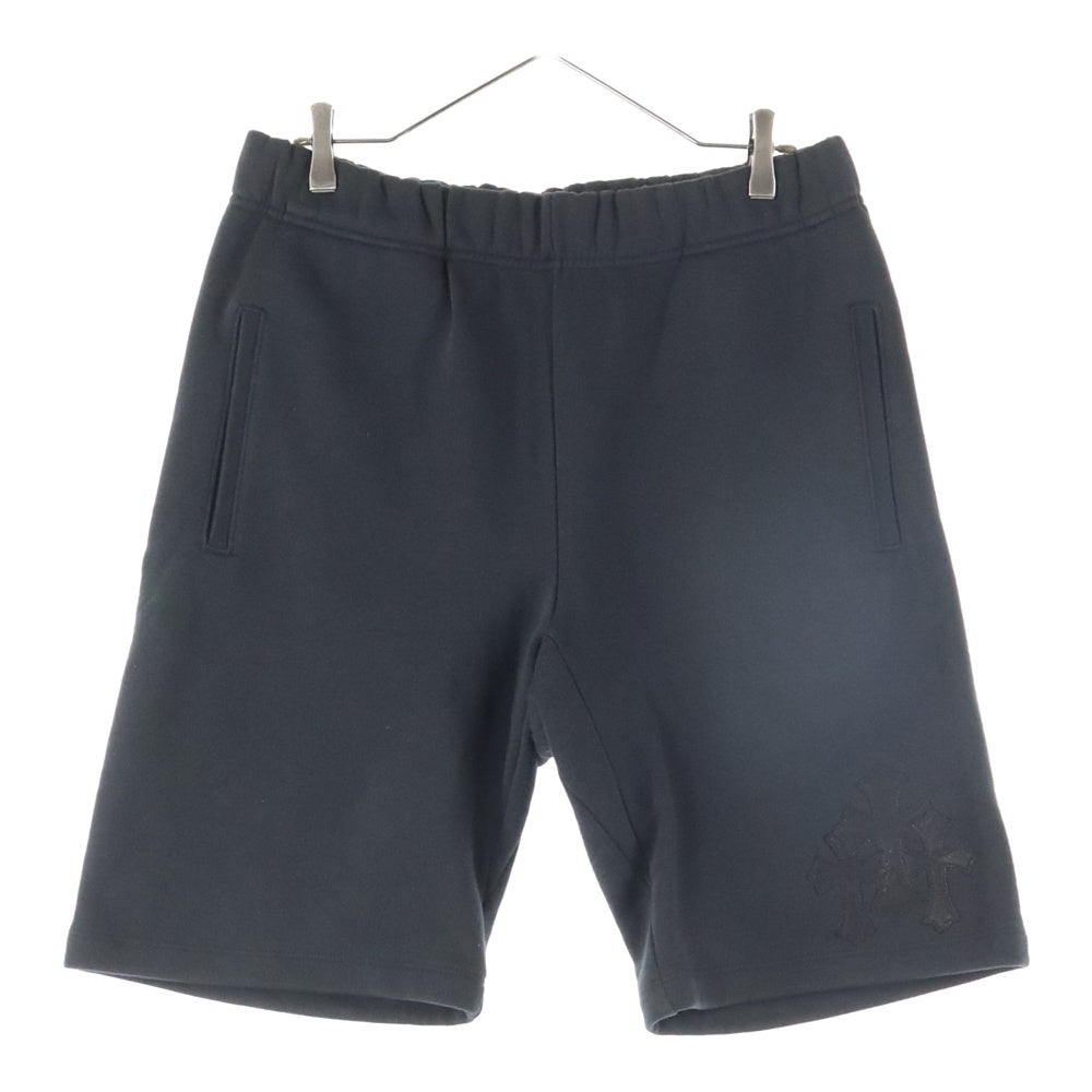 CHROME HEARTS(クロムハーツ) GRP Y NOT Sweat Shorts ワイノット クロスパッチ スウェット ショーツ ハーフパンツ ブラック