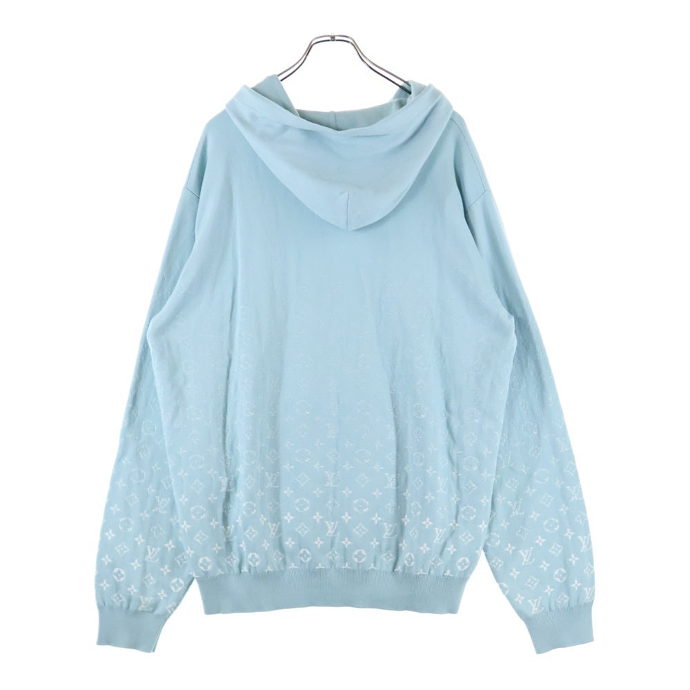LOUIS VUITTON(ルイヴィトン) 23SS モノグラム グラディエント ジャガード コットン ニット プルオーバーパーカー ライトブルー RM231Q USO HNN45W