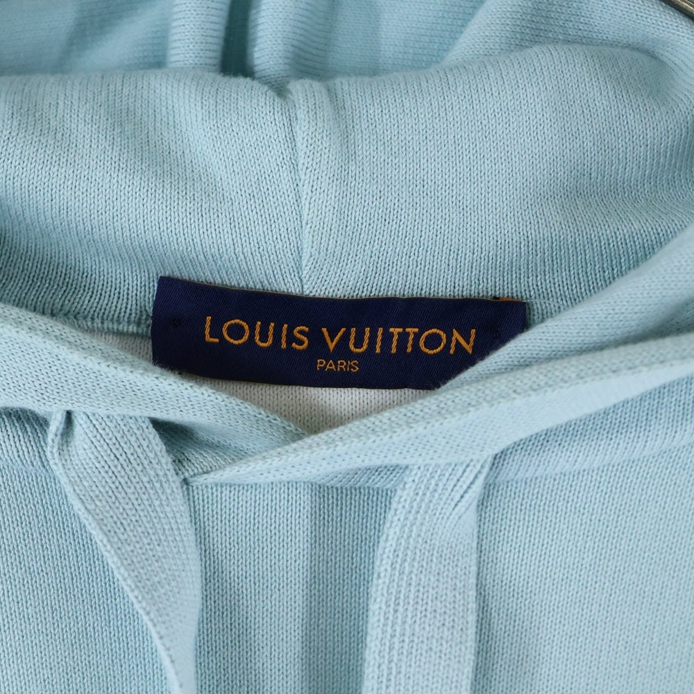 LOUIS VUITTON(ルイヴィトン) 23SS モノグラム グラディエント ジャガード コットン ニット プルオーバーパーカー ライトブルー RM231Q USO HNN45W