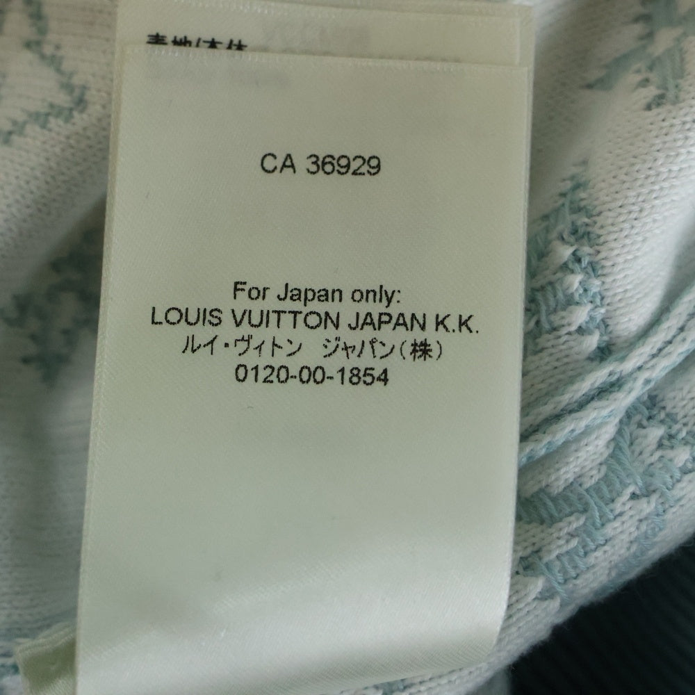 LOUIS VUITTON(ルイヴィトン) 23SS モノグラム グラディエント ジャガード コットン ニット プルオーバーパーカー ライトブルー RM231Q USO HNN45W