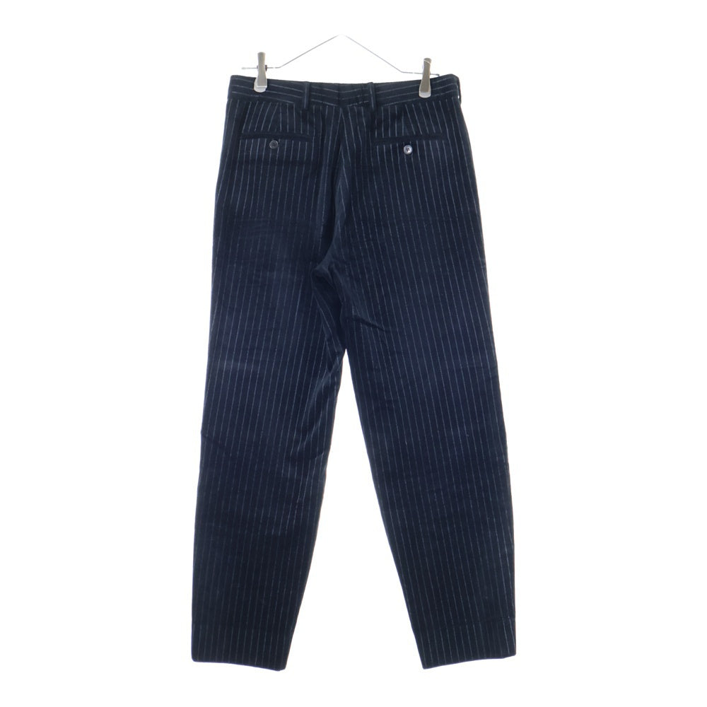 SAINT LAURENT PARIS(サンローランパリ) ストライプベロアロングパンツ ブラック 666274 Y1D75