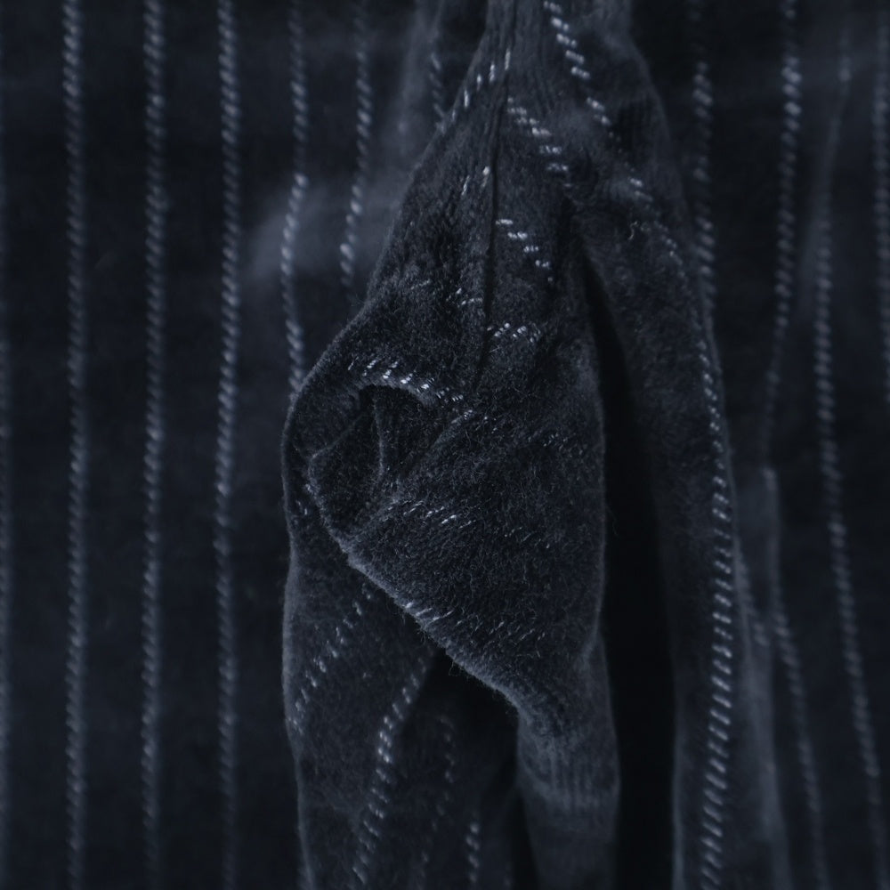 SAINT LAURENT PARIS(サンローランパリ) ストライプベロアロングパンツ ブラック 666274 Y1D75
