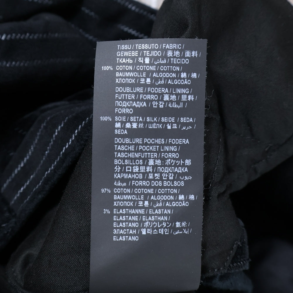 SAINT LAURENT PARIS(サンローランパリ) ストライプベロアロングパンツ ブラック 666274 Y1D75