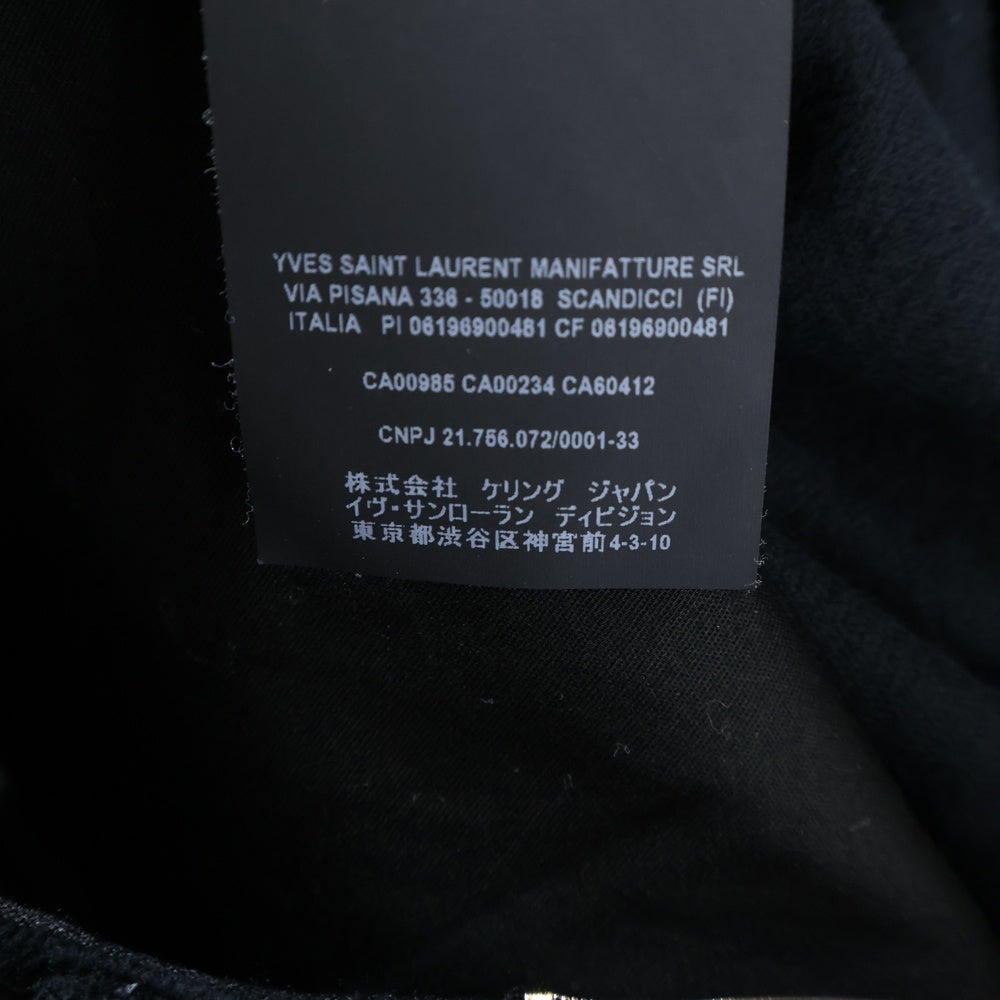 SAINT LAURENT PARIS(サンローランパリ) ストライプベロアロングパンツ ブラック 666274 Y1D75