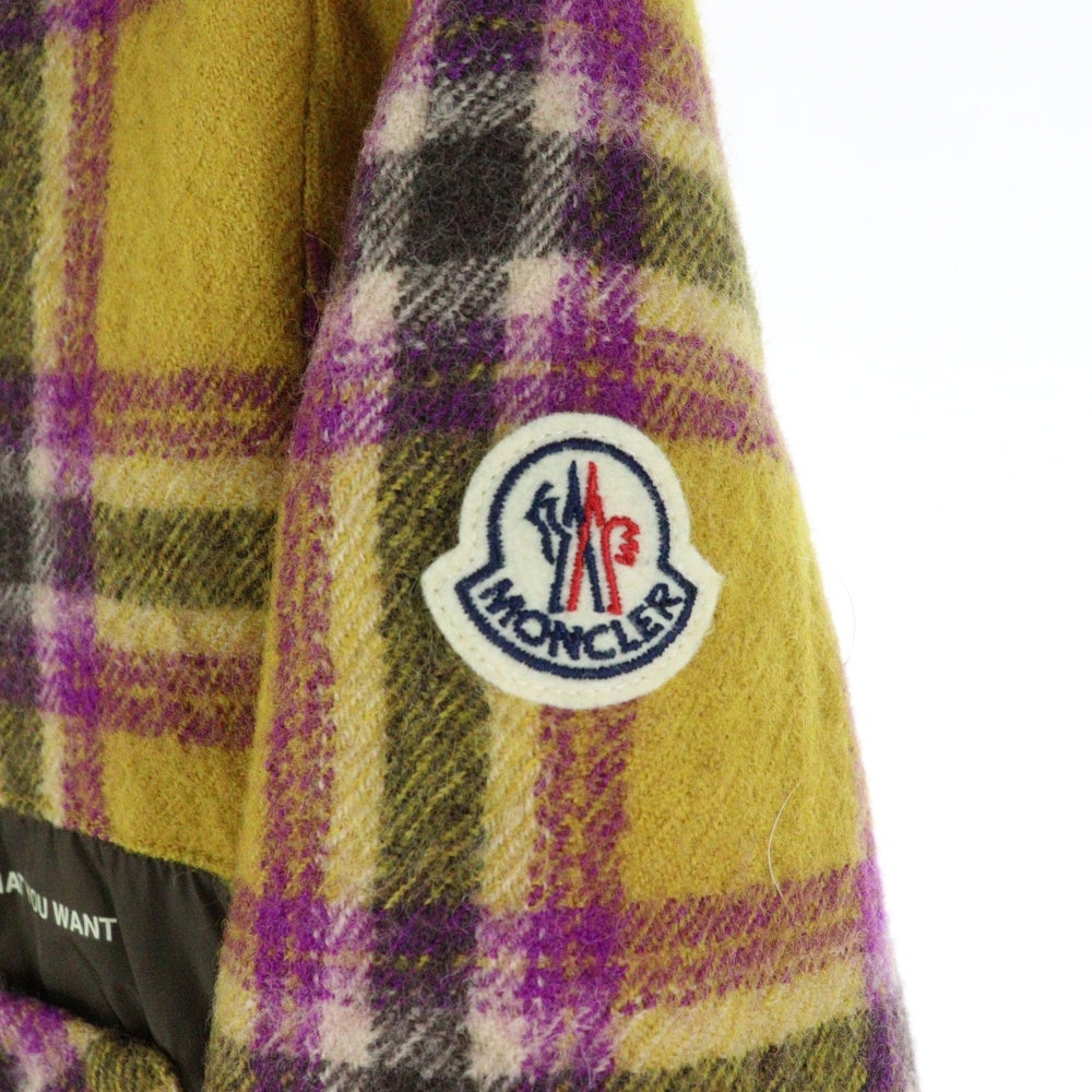 MONCLER(モンクレール) 21AW KURYS ウールチェック ダウンシャツジャケット イエロー G20911A00133