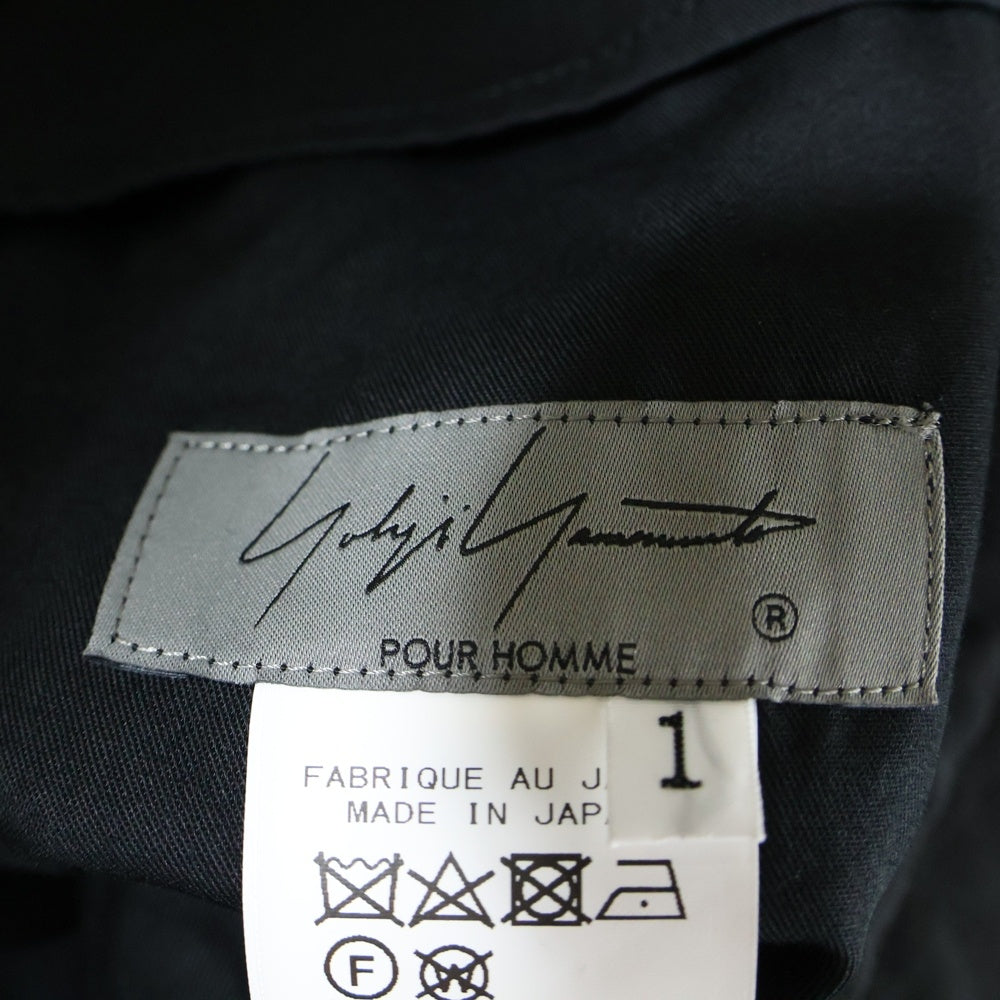 Yohji Yamamoto POUR HOMME(ヨウジヤマモト プールオム) TA TUXEDO STANDARD STRING PANTS タキシード スタンダード ストリングパンツ ブラック HO-P40-500