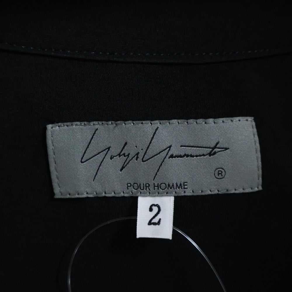 Yohji Yamamoto POUR HOMME(ヨウジヤマモト プールオム) TA TUXEDO SHIRTS COLLAR BLOUSE タキシード カラーブラウス シャツ ブラック HS-B60-500-1-02
