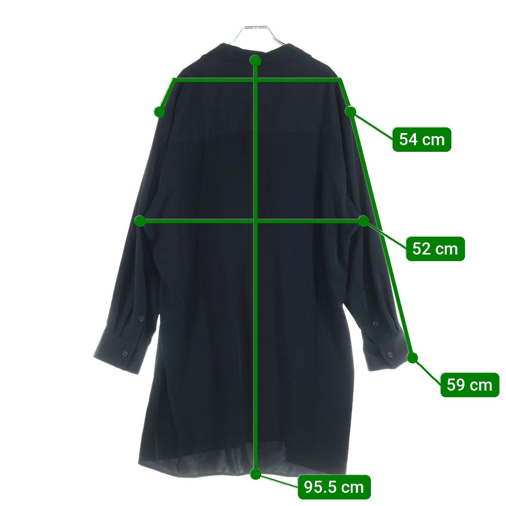 Yohji Yamamoto POUR HOMME(ヨウジヤマモト プールオム) TA TUXEDO SHIRTS COLLAR BLOUSE タキシード カラーブラウス シャツ ブラック HS-B60-500-1-02