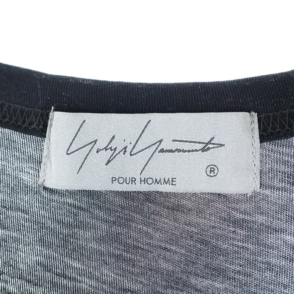 Yohji Yamamoto POUR HOMME(ヨウジヤマモト プールオム) 変形ポケット 半袖Tシャツ ブラック HO-T71-085