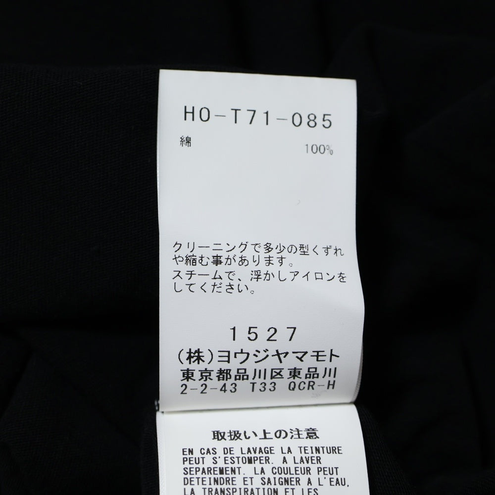 Yohji Yamamoto POUR HOMME(ヨウジヤマモト プールオム) 変形ポケット 半袖Tシャツ ブラック HO-T71-085
