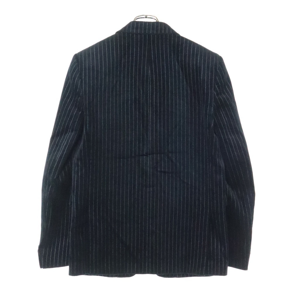 SAINT LAURENT PARIS(サンローランパリ) ストライプベロア テーラードジャケット ブラック 662466 Y1D75