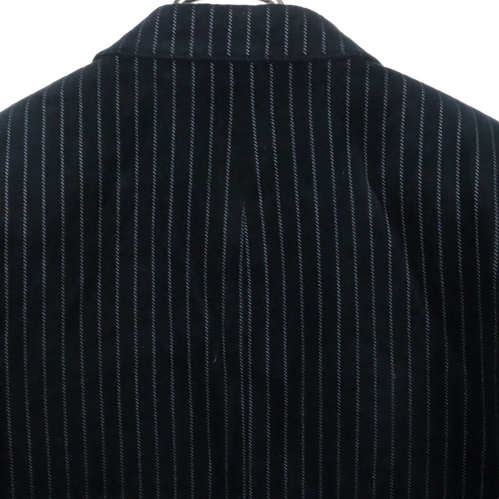 SAINT LAURENT PARIS(サンローランパリ) ストライプベロア テーラードジャケット ブラック 662466 Y1D75