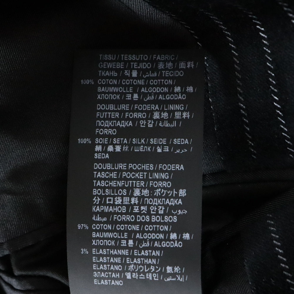 SAINT LAURENT PARIS(サンローランパリ) ストライプベロア テーラードジャケット ブラック 662466 Y1D75