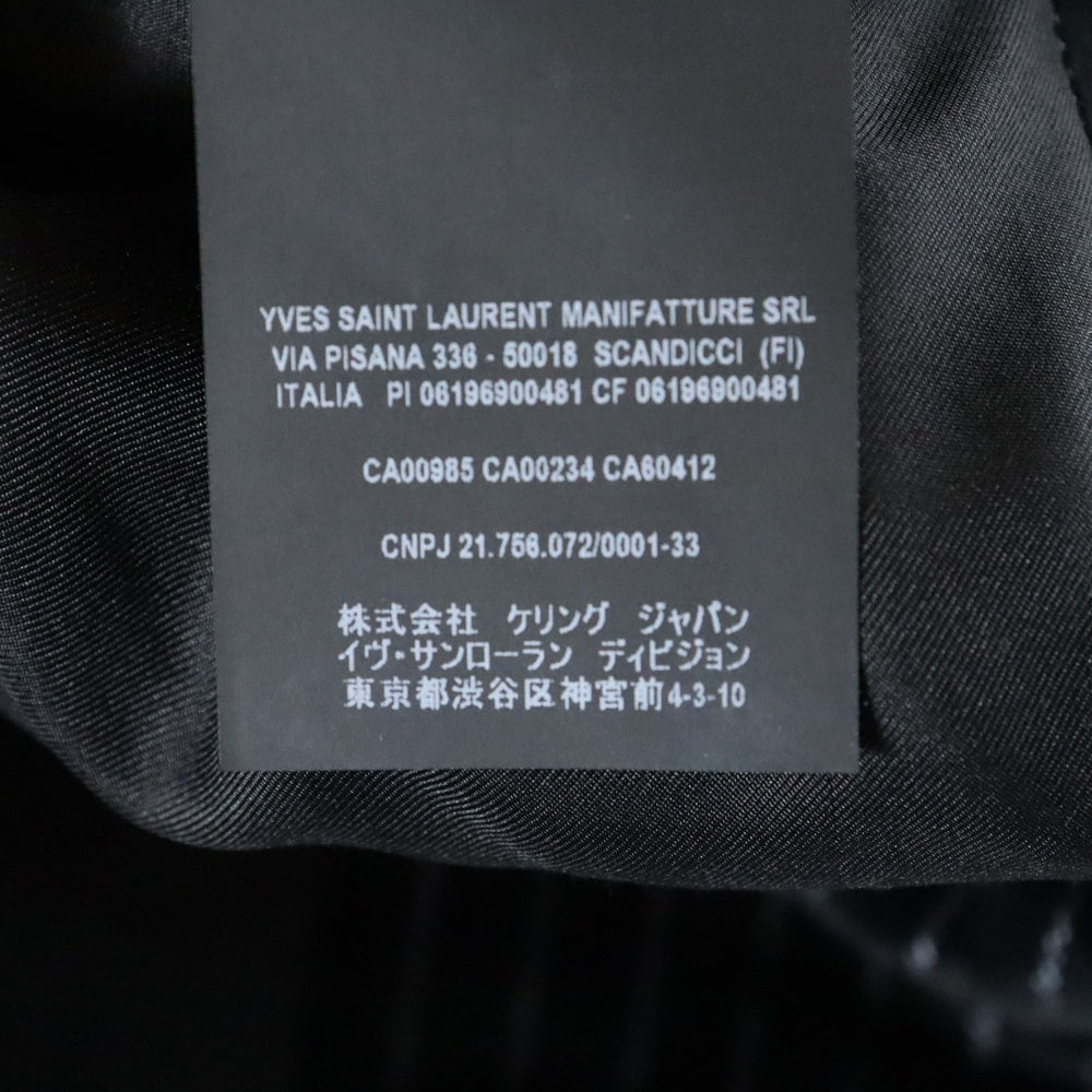 SAINT LAURENT PARIS(サンローランパリ) ストライプベロア テーラードジャケット ブラック 662466 Y1D75