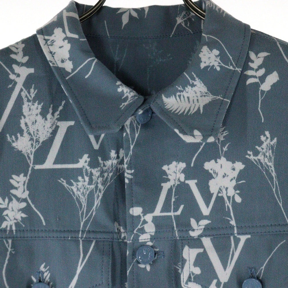 LOUIS VUITTON(ルイヴィトン) 22AW LV リーフ総柄 デニムジャケット ライトブルー RM222Q NF1 HNA59W