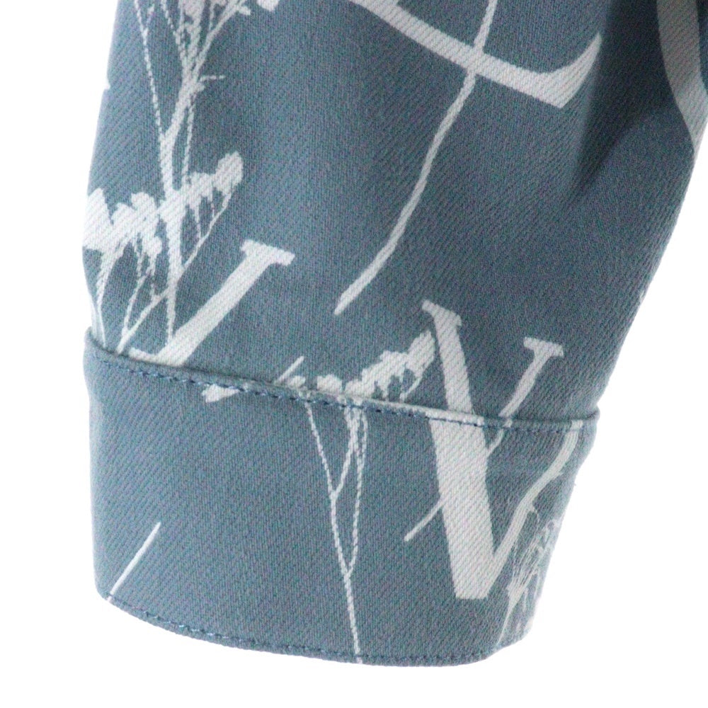 LOUIS VUITTON(ルイヴィトン) 22AW LV リーフ総柄 デニムジャケット ライトブルー RM222Q NF1 HNA59W