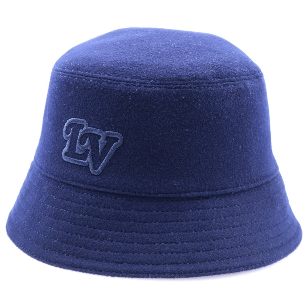 LOUIS VUITTON(ルイヴィトン) シャポー・モノグラム レコード リバーシブル バケットハット ネイビー/レッド M7011M