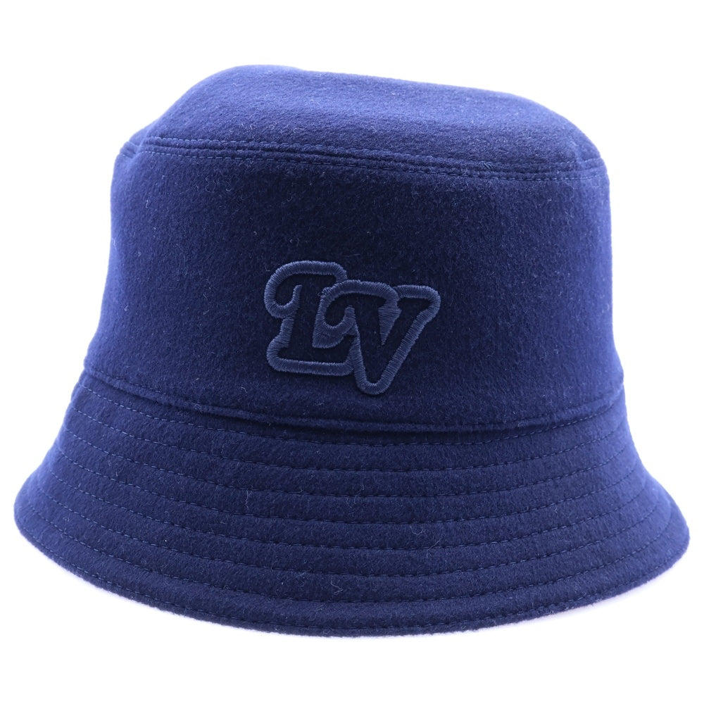 LOUIS VUITTON(ルイヴィトン) シャポー・モノグラム レコード リバーシブル バケットハット ネイビー/レッド M7011M