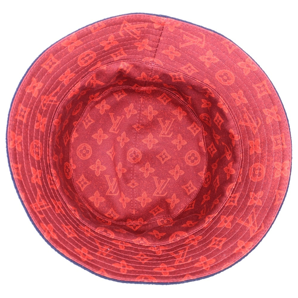 LOUIS VUITTON(ルイヴィトン) シャポー・モノグラム レコード リバーシブル バケットハット ネイビー/レッド M7011M