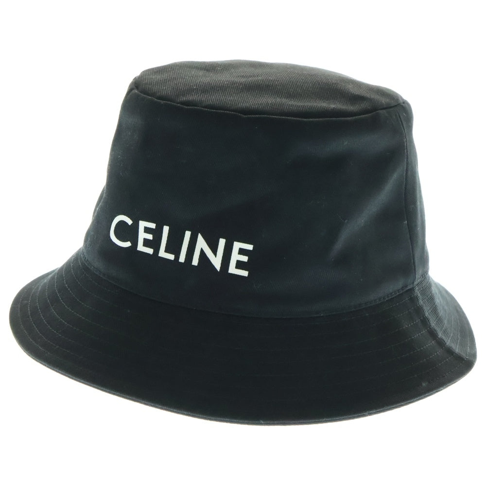 CELINE(セリーヌ) ロゴ刺繍 バケットハット 帽子 ブラック 2AU5B968P
