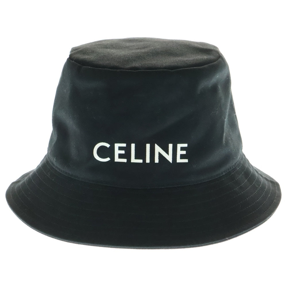 CELINE(セリーヌ) ロゴ刺繍 バケットハット 帽子 ブラック 2AU5B968P