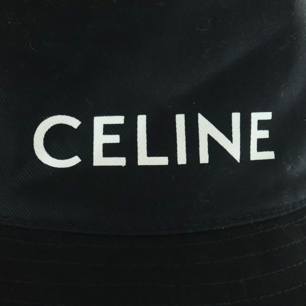 CELINE(セリーヌ) ロゴ刺繍 バケットハット 帽子 ブラック 2AU5B968P
