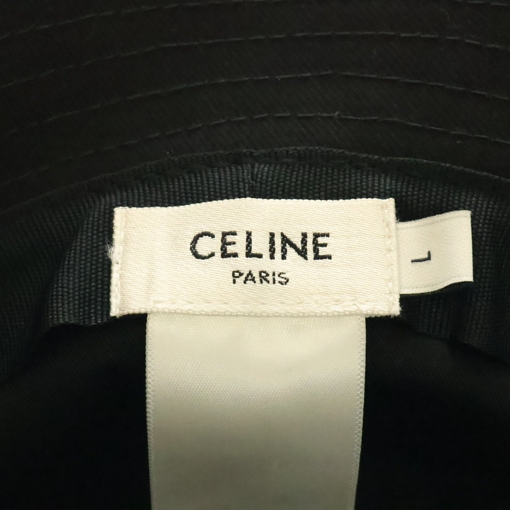 CELINE(セリーヌ) ロゴ刺繍 バケットハット 帽子 ブラック 2AU5B968P