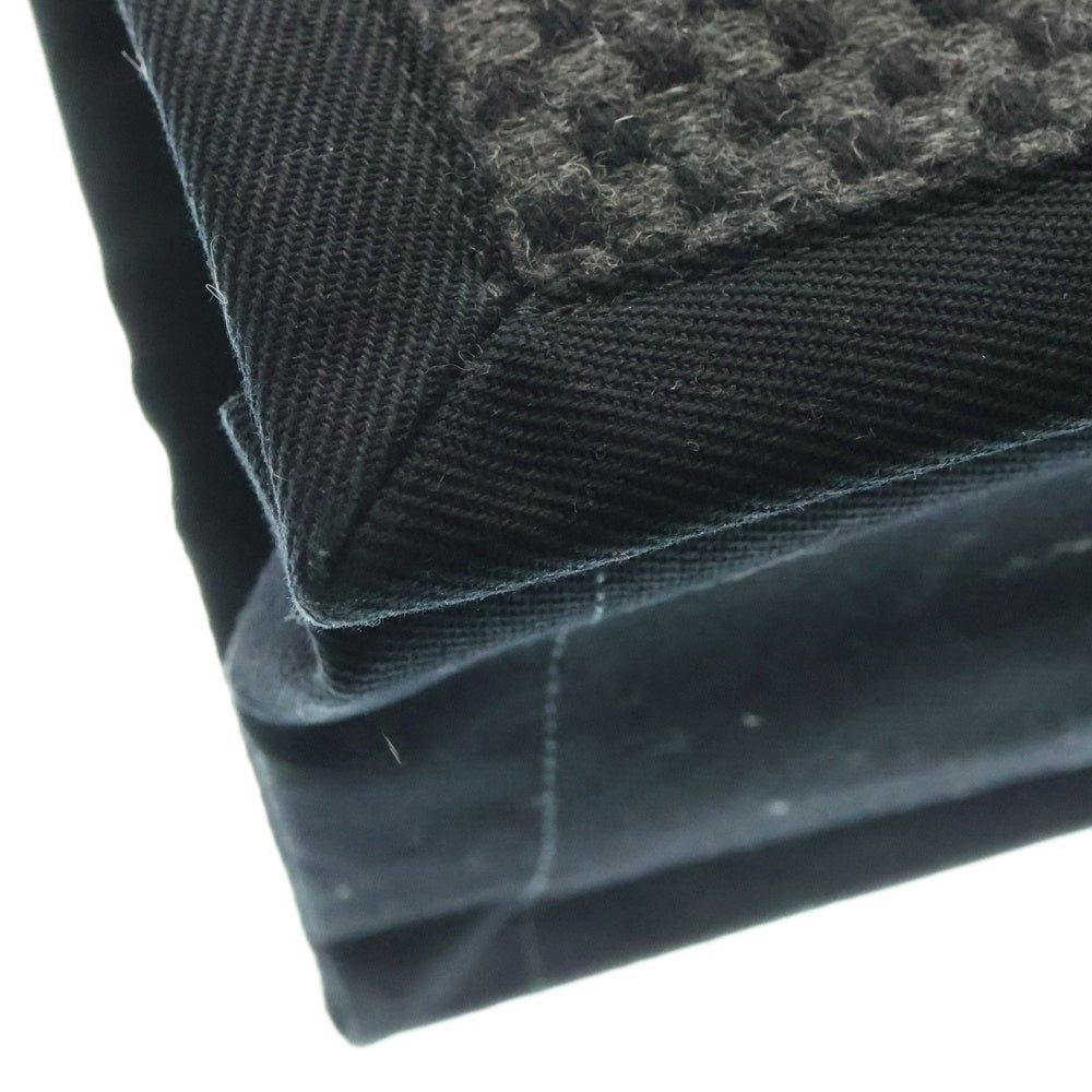 SAINT LAURENT PARIS(サンローランパリ) RIVEGAUCHE リブゴーシュ ウール トートバッグ ブラック