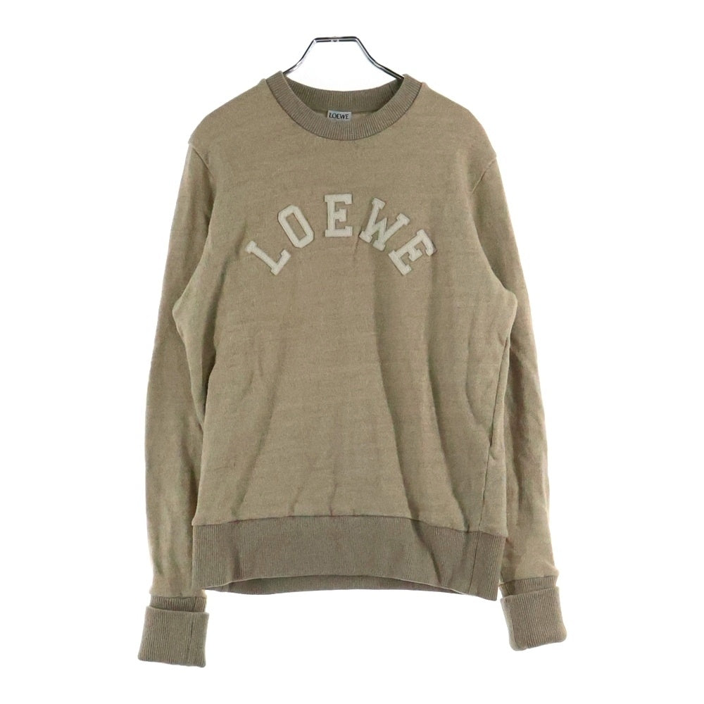 LOEWE(ロエベ) 18AW ロゴワッペン コットン ニット セーター ベージュ H6289260CR
