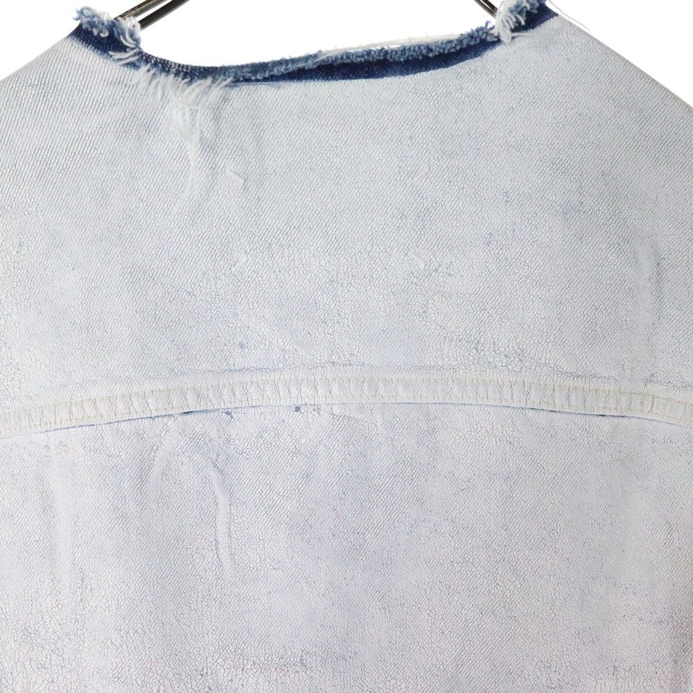 Maison Margiela 14(メゾンマルジェラ) 22AW カラーレス ペイント デニムジャケット ホワイト/インディゴ SI1AM0007