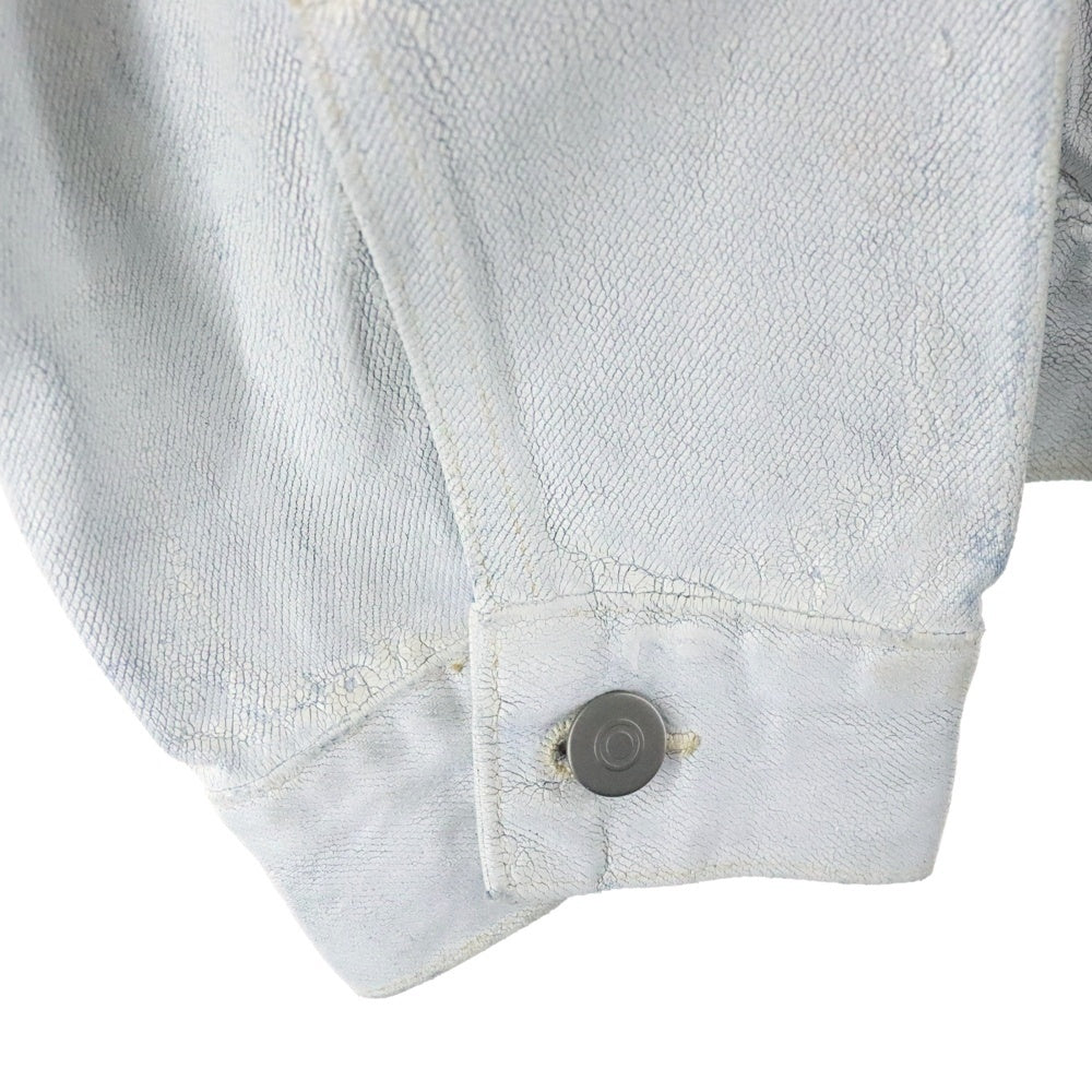 Maison Margiela 14(メゾンマルジェラ) 22AW カラーレス ペイント デニムジャケット ホワイト/インディゴ SI1AM0007