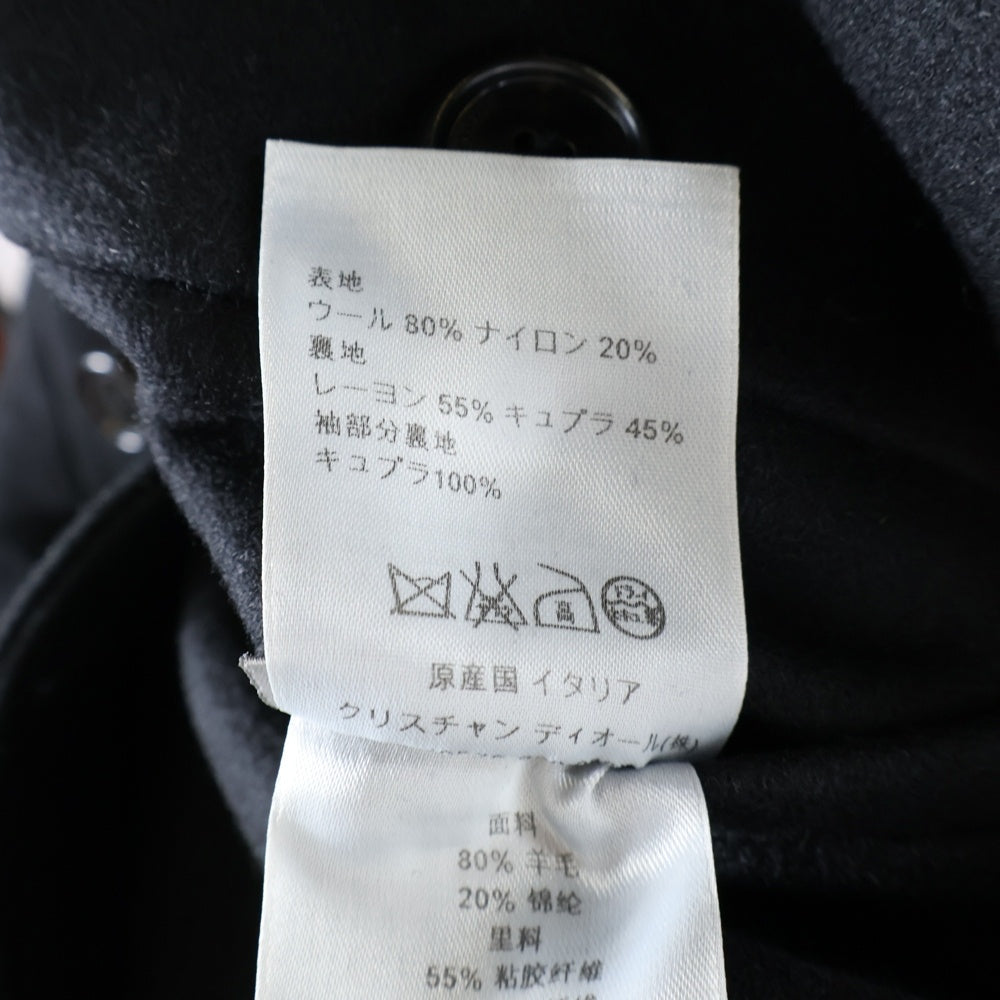 Dior HOMME(ディオールオム) 07AW エディ期 ダブルブレスト ウール ピーコート ブラック 333C306A2068