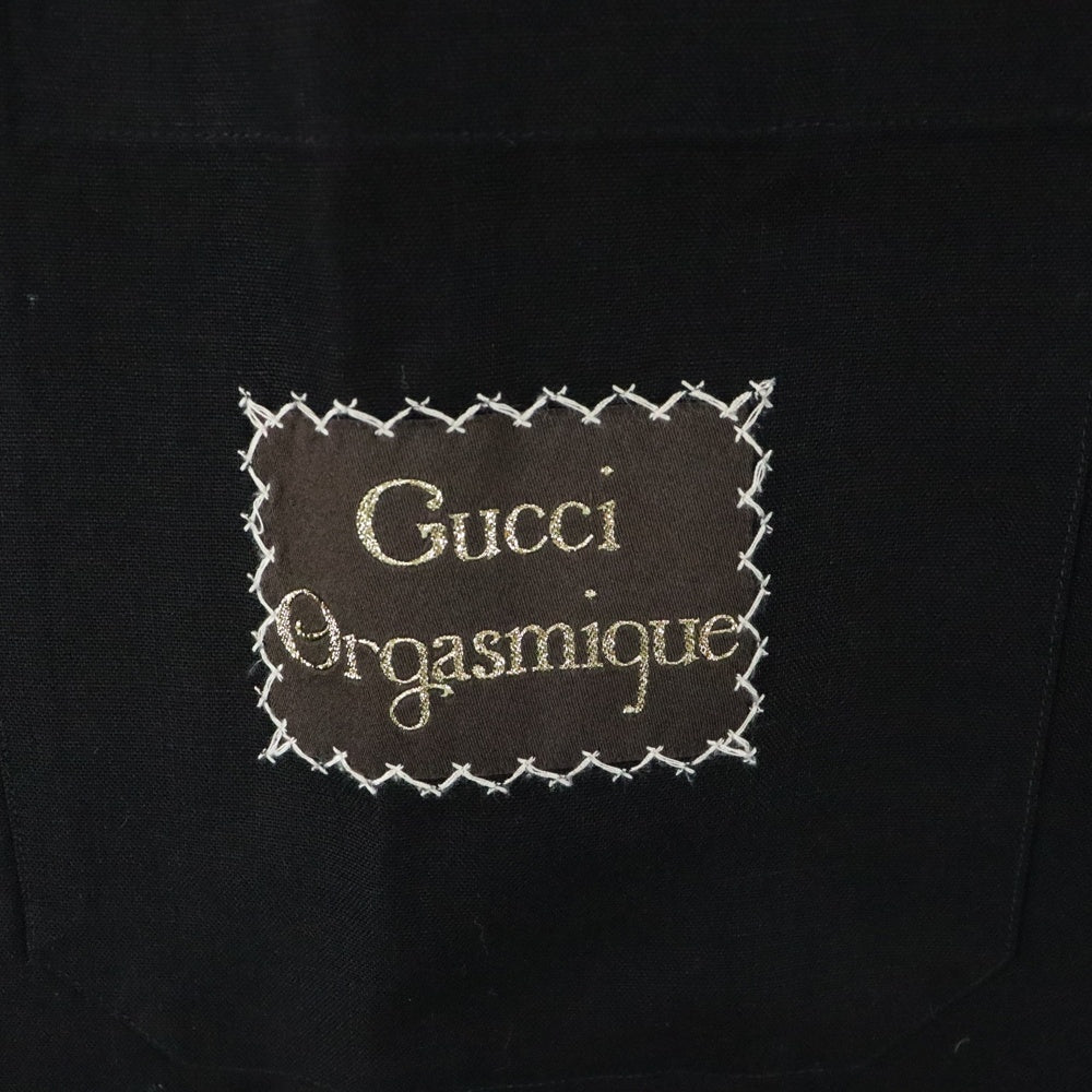 GUCCI(グッチ) 20SS Orgasmique Bowling Shirt レーヨン オープンカラー ボーリング 半袖シャツ ブラック 623169 ZADDU