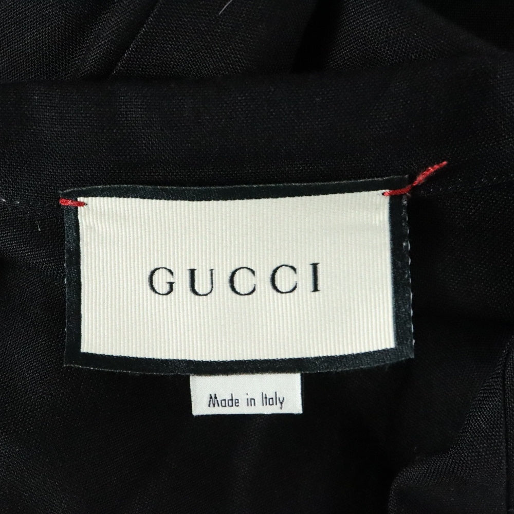 GUCCI(グッチ) 20SS Orgasmique Bowling Shirt レーヨン オープンカラー ボーリング 半袖シャツ ブラック 623169 ZADDU