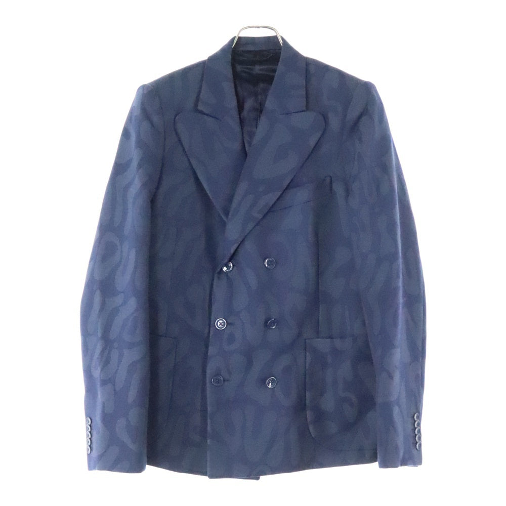 LOUIS VUITTON(ルイヴィトン) 23SS レース ウール ダブルテーラードジャケット ネイビー RM231M S70 HQJ03E