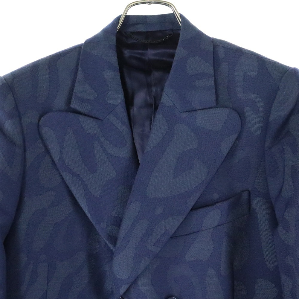 LOUIS VUITTON(ルイヴィトン) 23SS レース ウール ダブルテーラードジャケット ネイビー RM231M S70 HQJ03E