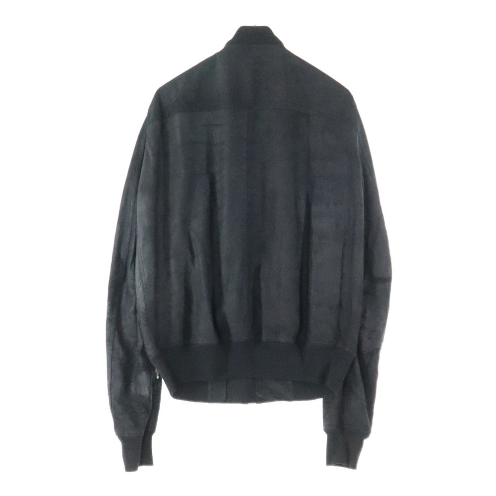 Rick Owens(リックオウエンス) MA-1 ラムレザー ボンバージャケット ブルゾン ブラック RU01B1786-LBA